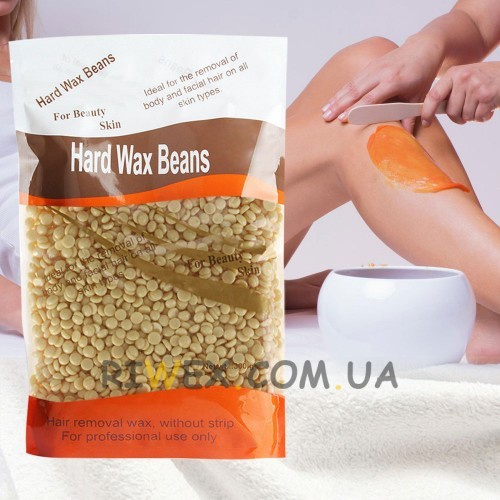 Віск гарячий Hard Wax Beans плівковий в гранулах (гранульований) для депіляції 500 г, Піщаний