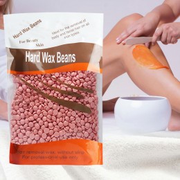 Віск гарячий Hard Wax Beans плівковий в гранулах (гранульований) для депіляції 500 г, Рожевий