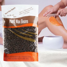 Віск гарячий Hard Wax Beans плівковий в гранулах (гранульований) для депіляції 500 г, Коричневий