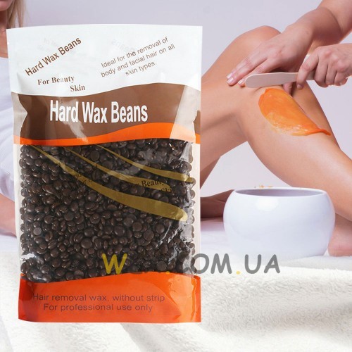 Віск гарячий Hard Wax Beans плівковий в гранулах (гранульований) для депіляції 500 г, Коричневий