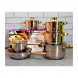 Набір посуду з нержавіючої сталі 12 предметів GOLD GR-7012 (212)
