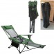 Шезлонг садовый пляжный раскладной Jet Green кресло-лежак с подстаканником и подлокотниками, Зеленый (509)
