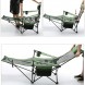 Шезлонг садовый пляжный раскладной Jet Green кресло-лежак с подстаканником и подлокотниками, Зеленый (509)