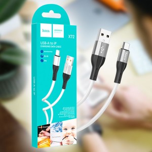 Кабель USB на Lightning X72 Creator зарядка, передача даних, 1 м, Білий (206)
