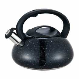 Чайник для плиты металлический со свистком Maestro 3,0 л MR-1316 Черный (235)