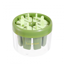 Форма контейнер для виготовлення морозива 8 шт. ескімо «зроби сам» ICE CREAM MOLD Зелений (205)