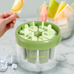 Форма контейнер для приготовления мороженого 8 шт. эскимо «сделай сам» ICE CREAM MOLD Зеленый (205)