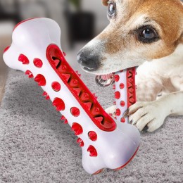 Игрушка для собак Tooth Brush Dog, резиновая косточка для чистки зубов, Красный (205)