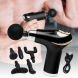 Портативний ручний масажер-пістолет для м'язів всього тіла, 6 змінних насадок CY-002, Чорний (626)