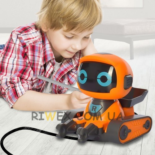 Інтерактивний розумний робот-іграшка Екскаватор EL-2031, їде по лінії, 12 см (В)