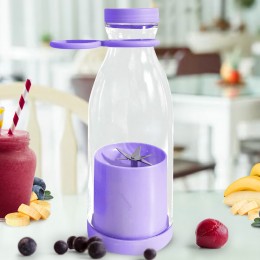 Бездротовий портативний блендер-пляшка Fresh Juice Blender 420 мл, Фіолетовий (205)