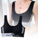 Женский спортивный бюстгальтер бесшовный Shoulder Sports Suit NO Черный, размер M (626)