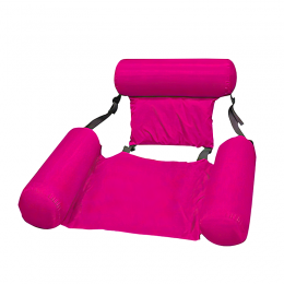 Надувний складний матрац для басейну InflatableFloatingBed рожевий