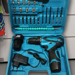 Аккумуляторный шуруповерт MT6012-C011B 12v 2Ah с набором инструментов, Синий (2487)