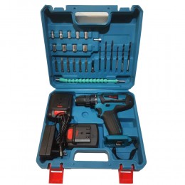 Аккумуляторный шуруповерт MT6012-C014B 24v с набором инструментов, Синий (2487)