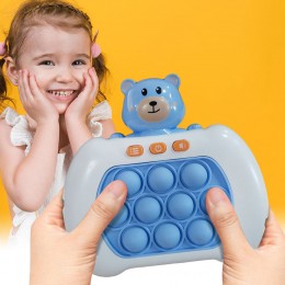 Електронна приставка консоль,поп іт іграшка-антистрес Quick Push Puzzle Game Fast №205В, Блакитний