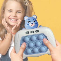 Электронная приставка консоль,поп ит игрушка-антистресс Quick Push Puzzle Game Fast №221В, Голубой