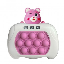 Электронная приставка консоль, игрушка-антистресс Quick Push Puzzle Game Fast №221В, Розовый