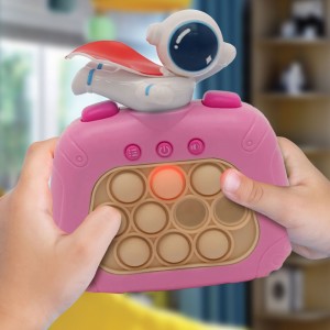 Электронная приставка консоль, игрушка-антистресс Quick Push Puzzle Game Fast №DD1808-222, Розовый (577)