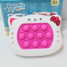Електронна приставка консоль,поп іт іграшка-антистрес Quick Push Puzzle Game Fast 229A, Рожевий