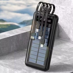 УМБ PowerBank XGB037 з сонячною батареєю на 10 000 mАh, Чорний (H-2)