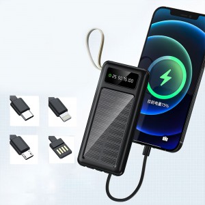 УМБ Повербанк Viaking T35519 20000 mAh з сонячною панеллю, Чорний (H-3)