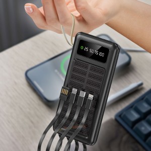 УМБ Повербанк Viaking T35519 20000 mAh з сонячною панеллю, Чорний (H-3)