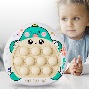 Дитяча електронна приставка Pop It Іграшка Антистрес Quick Push Puzzle Game Fast №DD1808-333C Біло-зелений (577)