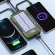 УМБ Power Bank ViaKing 20000 mAh, сонячна панель, Зелений (H-6)