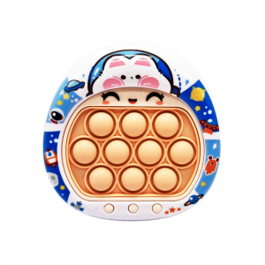 Детская электронная приставка Pop It Игрушка Антистресс Quick Push Puzzle Game Fast №DD1808-333C Голубой с зайчиком (577)