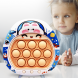 Дитяча електронна приставка Pop It Іграшка Антистрес Quick Push Puzzle Game Fast №DD1808-333C Блакитний з зайчиком (577)