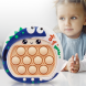 Детская электронная приставка Pop It Игрушка Антистресс Quick Push Puzzle Game Fast №DD1808-333C Синий с драконом (577)