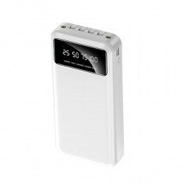 УМБ Портативний зарядний пристрій Power Bank Type-C 50000 mAh з дисплеєм індикатора заряду, Білий (H-8)