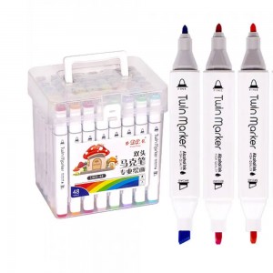 Набір скетч-маркерів WOW SketchMarker Twin для малювання двосторонні PCS 48 шт + футляр (237)