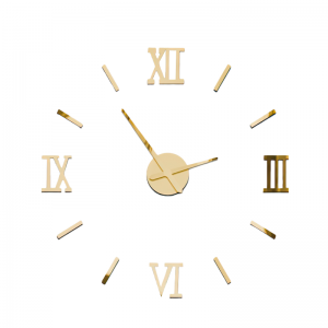 Великий настінний годинник DIY Clock ZH173720 Gold, Золото