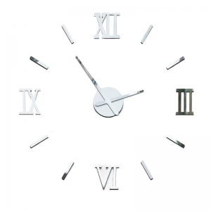 Великий настінний годинник DIY Clock ZH173720 Silver, Срібло