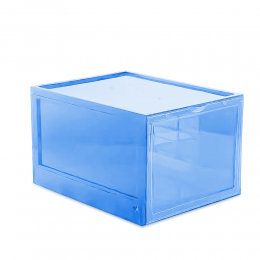 Складаний пластиковий контейнер для зберігання взуття 1 шт. B12-01 Блакитний (HA-360)