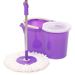 Швабра с ведром и отжимом Magic Mop Easy 360, Фиолетовый