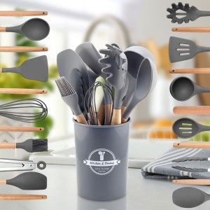 Универсальный набор кухонных принадлежностей из 12 предметов Kitchen Set Серый (HA-50)
