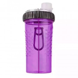 Бутылка двойная для воды и корма или лакомства 480 мл, Фиолетовый (205)