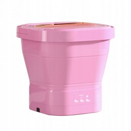 Стиральная машина силиконовая складная MINI WASHING NACHINE, 8,5 л, 2 кг, Розовый (626)