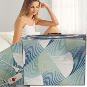 Турецкая байковая электропростынь Palmiye (13) двуспальная 120х160 см, Зеленый