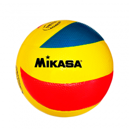 Волейбольний м'яч із синтетичної шкіри Mikasa MVA200 синій-жовтий-червоний