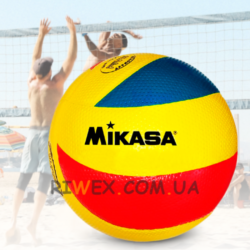 Волейбольный мяч из синтетической кожи Mikasa MVA200 синий-желтый-красный
