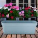 Вазон для квітів балконний "Глорія" 60х18 см, 12 л, Сизо-блакитний (2469)