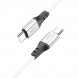 Кабель Hoco X86 Type-C To Type-C Spear 60W Silicone Charging Data Cable, Білий (206)