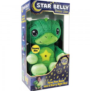Дитяча плюшева іграшка нічник-проектор зоряного неба Star Bellу Dream Lites Puppy Динозавр, Зелений (205)