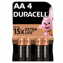 Батарейки пальчикові Alkaline Duracell 1,5 V АA LR6/MN1500, 4 шт. 