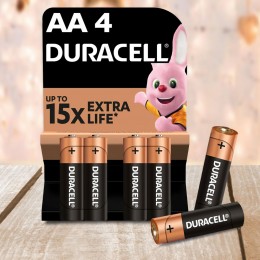 Батарейки пальчикові Alkaline Duracell 1,5 V АA LR6/MN1500, 4 шт. 