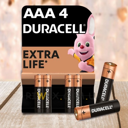 Батарейки Duracell Alkaline AAA (LR03) MN2400, 4 шт